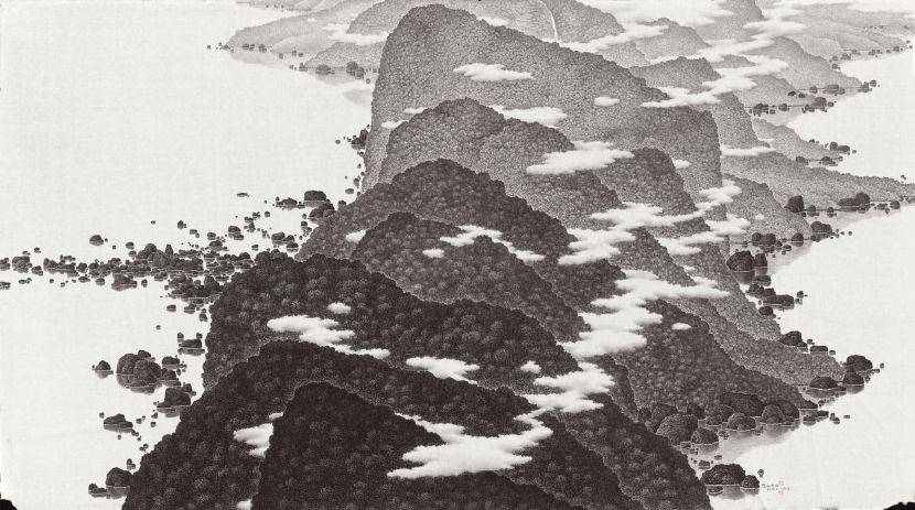 应山合水 landscape of mountains and water图片