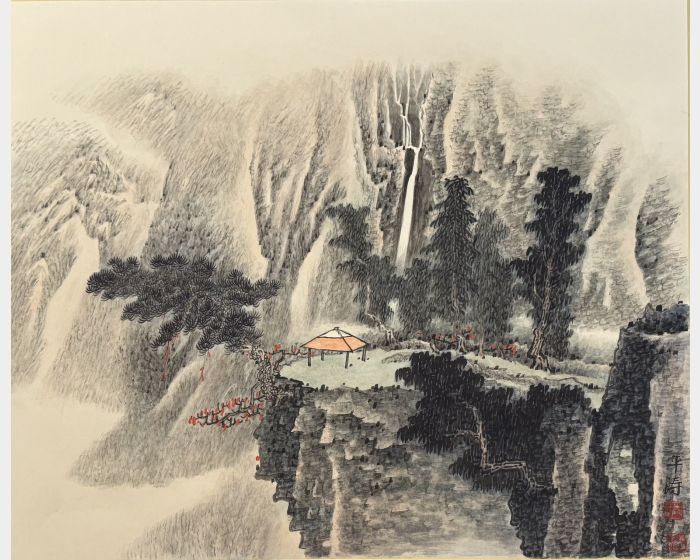 山色映泉