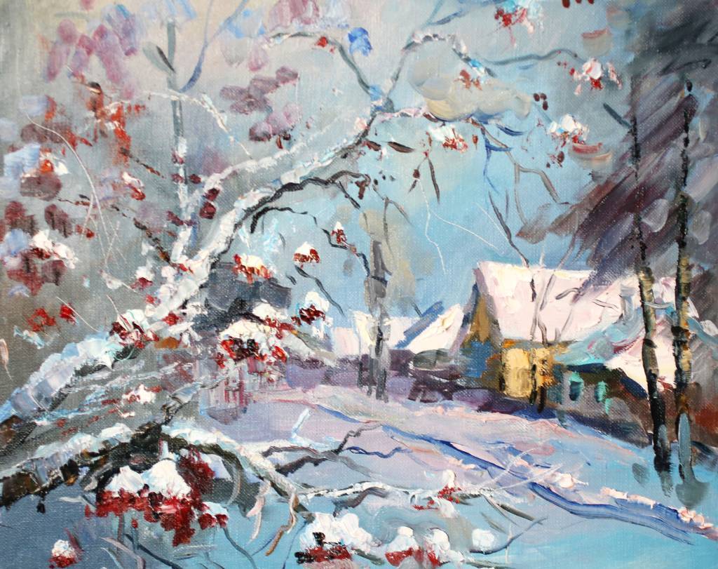 Pavel Veselkin - Guelder rose in snow