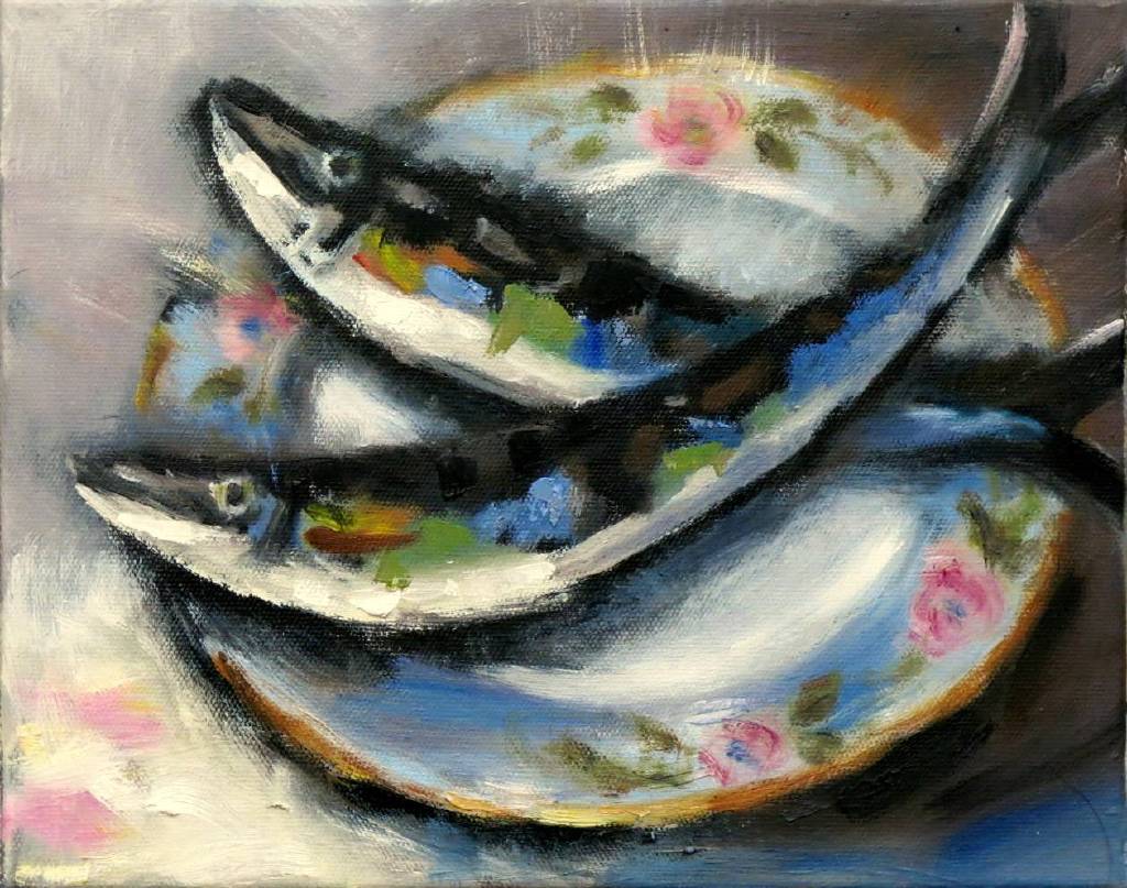Vanessa - 年年有餘 oil painting #7