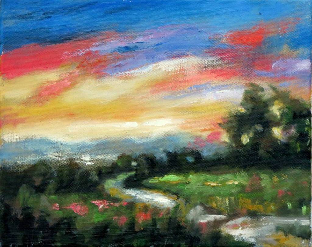 Vanessa - Abstract Landscape oil painting # 3