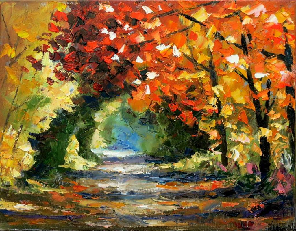 Vanessa - Abstract Landscape oil painting # 1 1