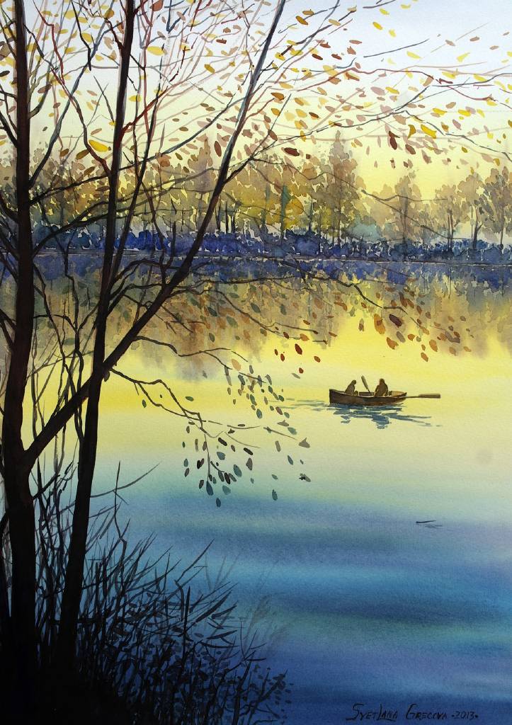 葛拉娜 - 夕日湖色 Sunset on the lake