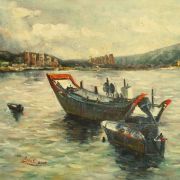 黃昏淡水河