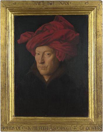 NG222 Jan van Eyck Portrait of a Man (Self Portrait?) 1433 Oil on oak 26 x 19 cm National Gallery, London © The National Gallery, London