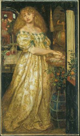 X8894 Dante Gabriel Rossetti Lucrezia Borgia, 1860-1 Graphite and watercolour on paper 43.8 × 25.8 cm © Tate, London (N03063)