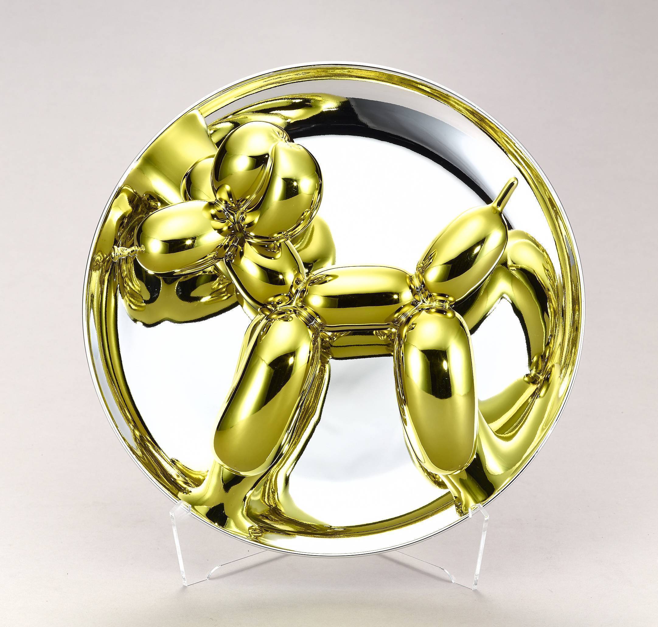 Balloon Dog (yellow) 氣球狗 （黃金）｜2015｜26.7 x 26.7 x 12.7 cm｜Porcelain 陶瓷｜© Jeff Koons