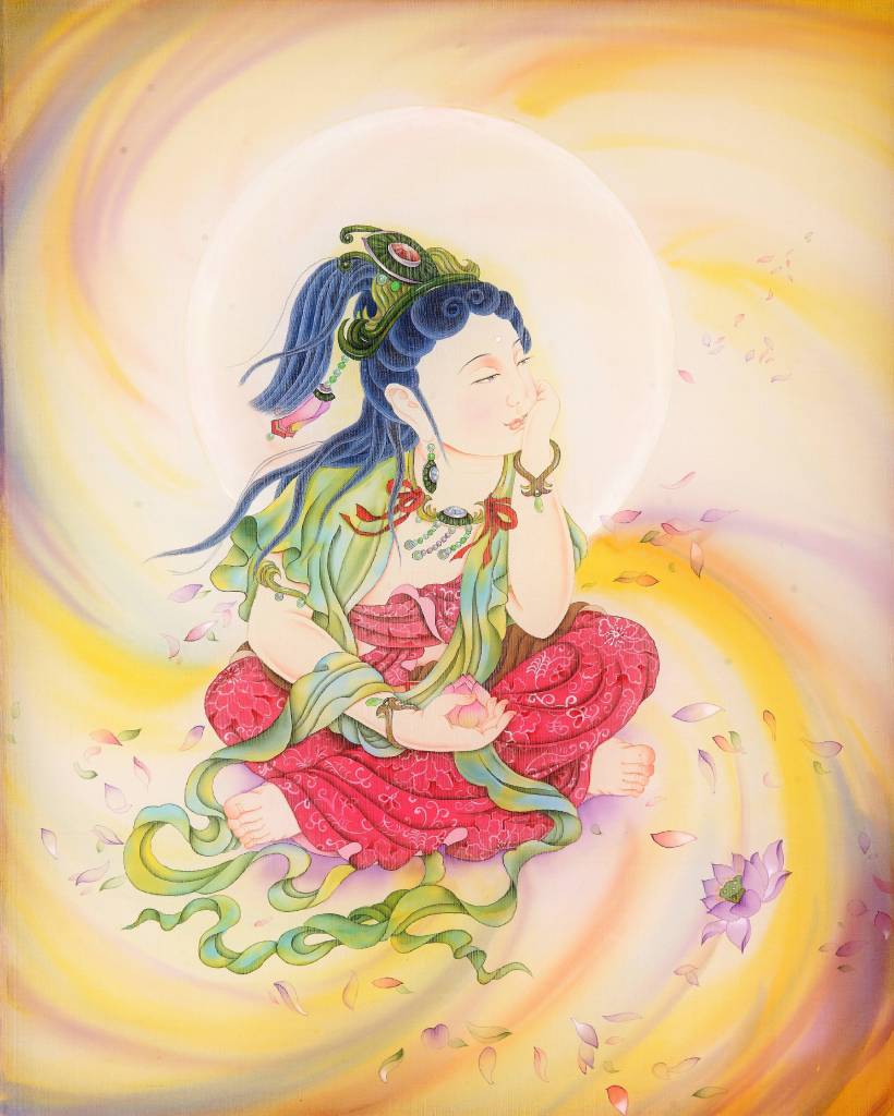 傳意菩提 - 持蓮手觀音 畫師:張德怡