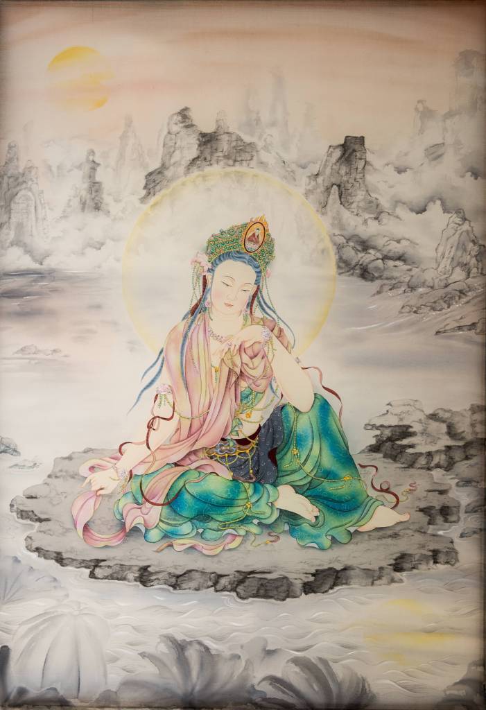 傳意菩提 - 水月觀音 畫師:張德怡