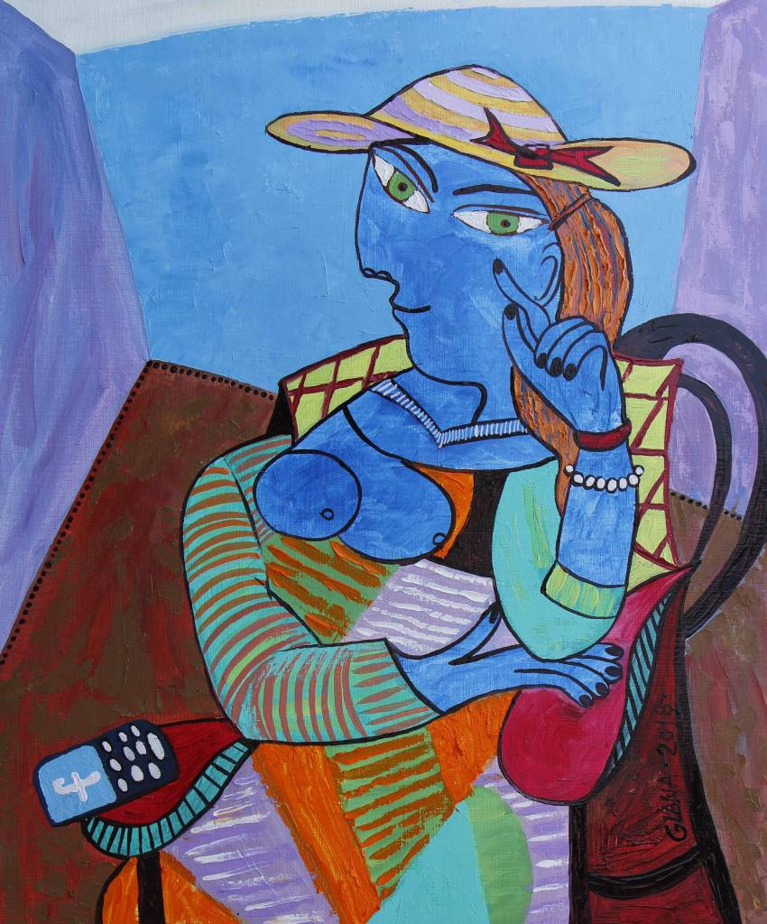 葛拉娜 - Blue lady-inspired by Picasso