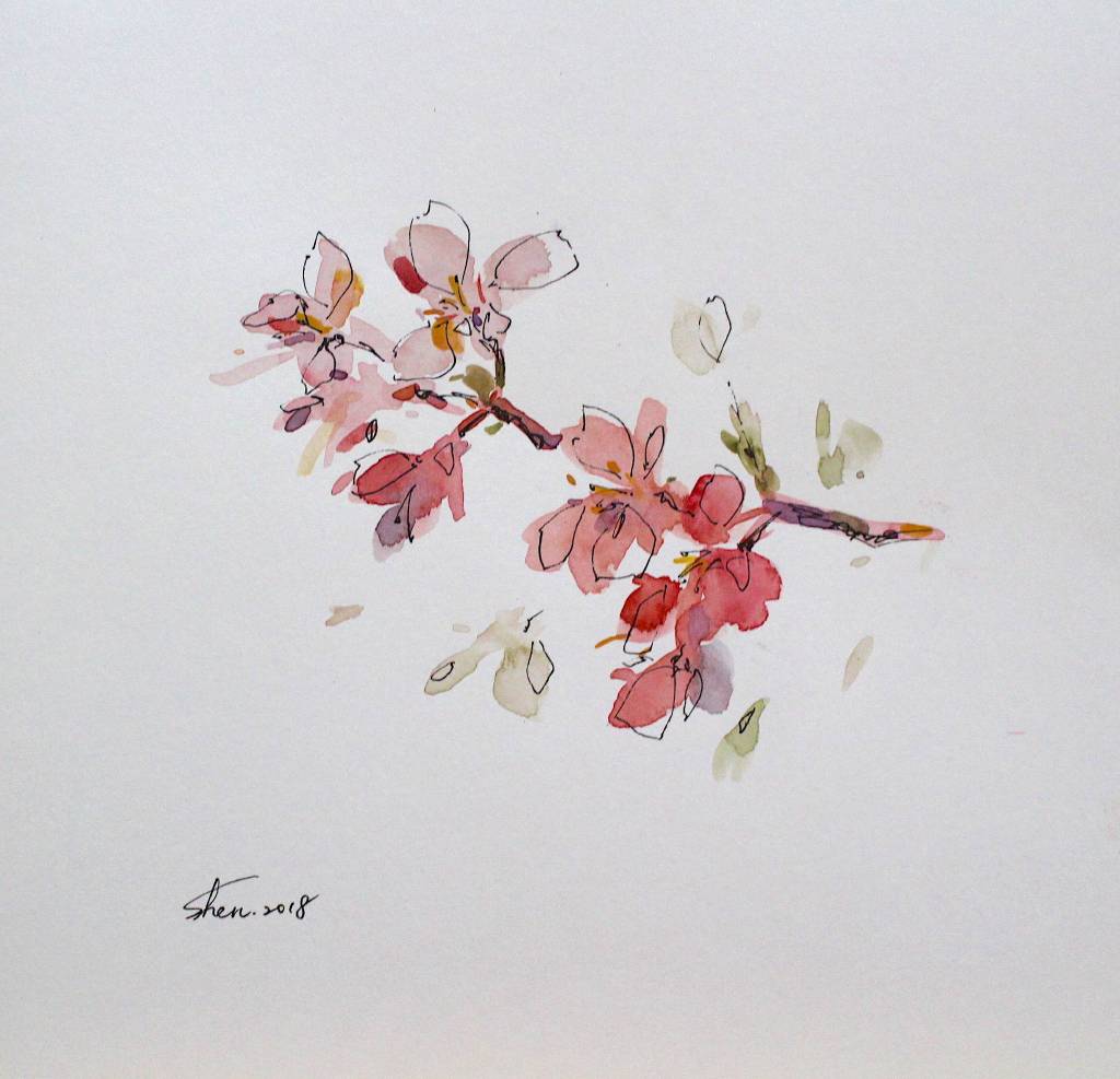 沈鈺華 - 花肖像- 桃花I
