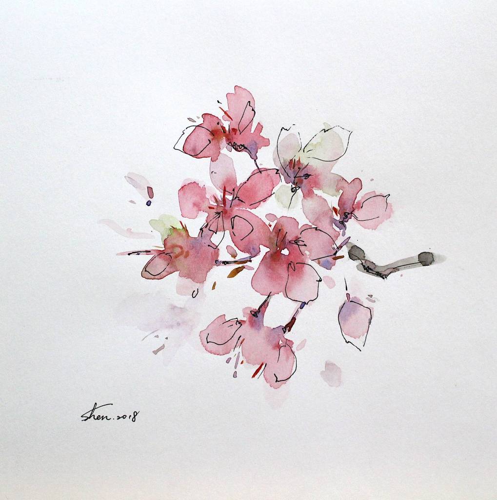 沈鈺華 - 花肖像- 桃花III